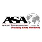 American Society of Appraisers logo featuring "ASA" and a globe, conveying the organization's global commitment to valuation expertise.